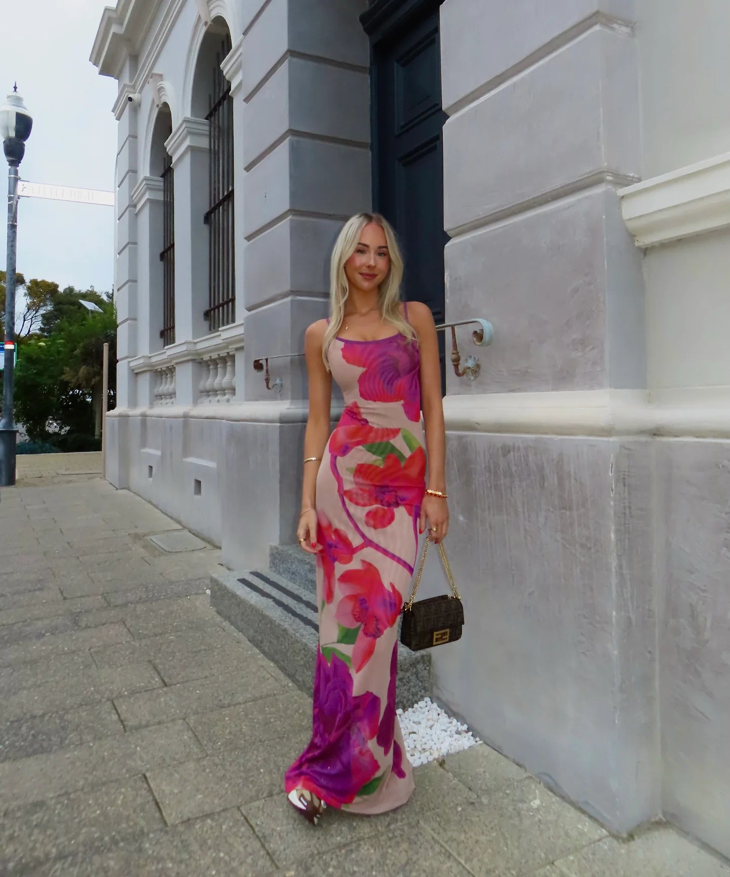 Mesh Fuchsia Slip Dress