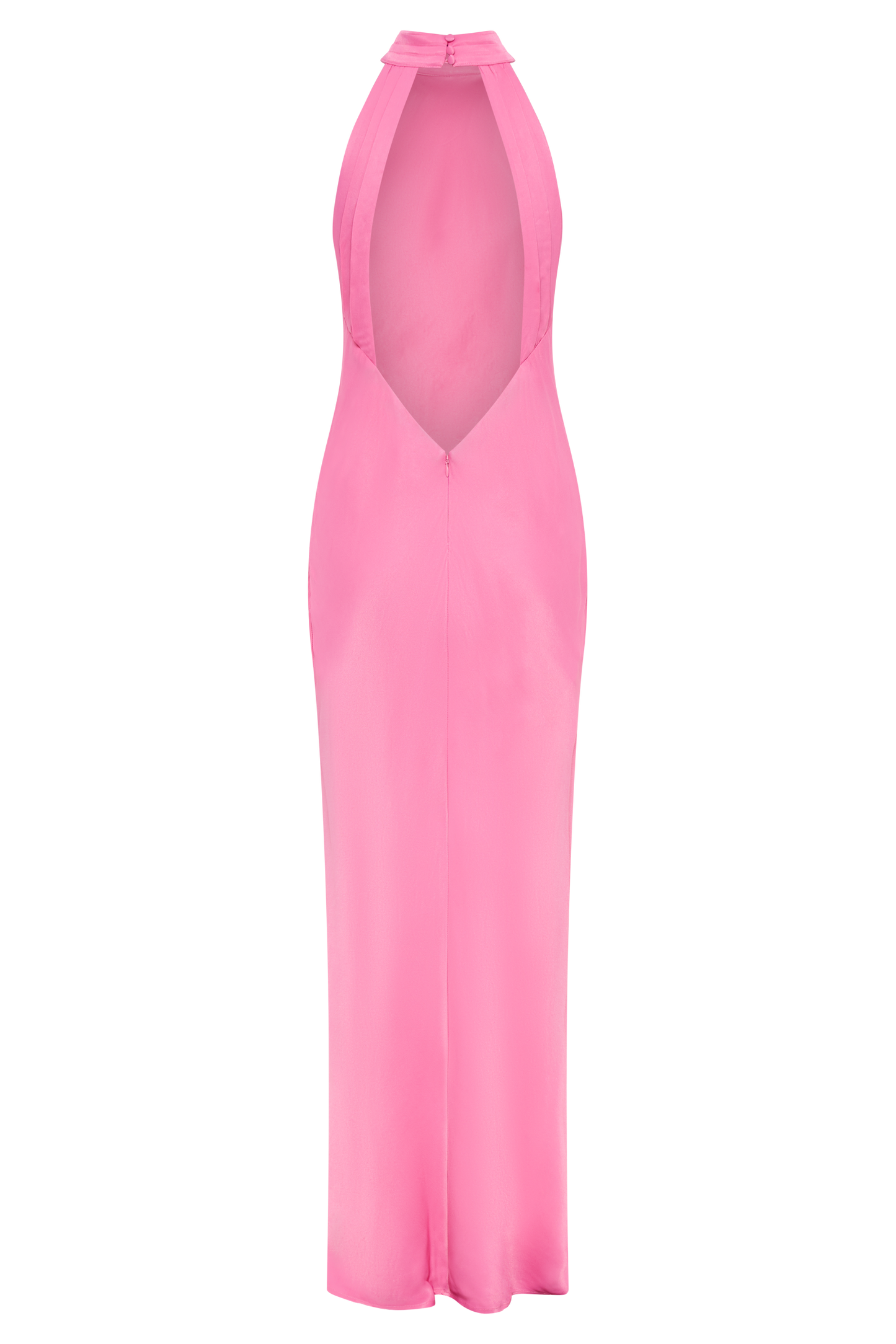 Claire Satin Drape Dress in Pink