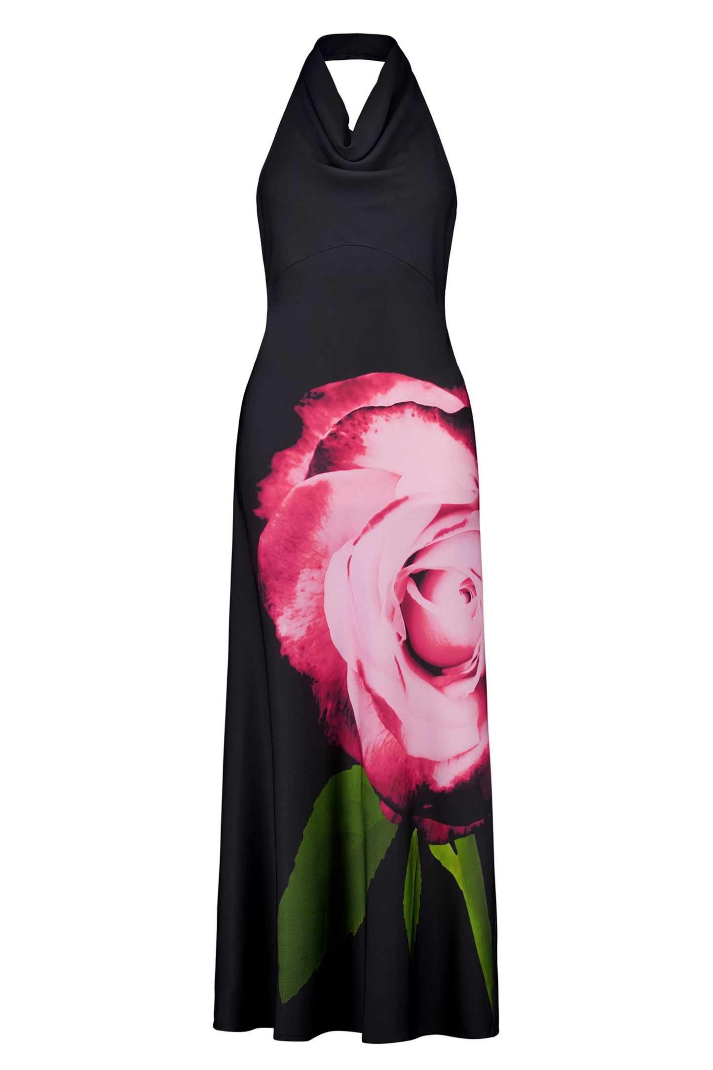 Cowl Slip Dress in Dark Rose