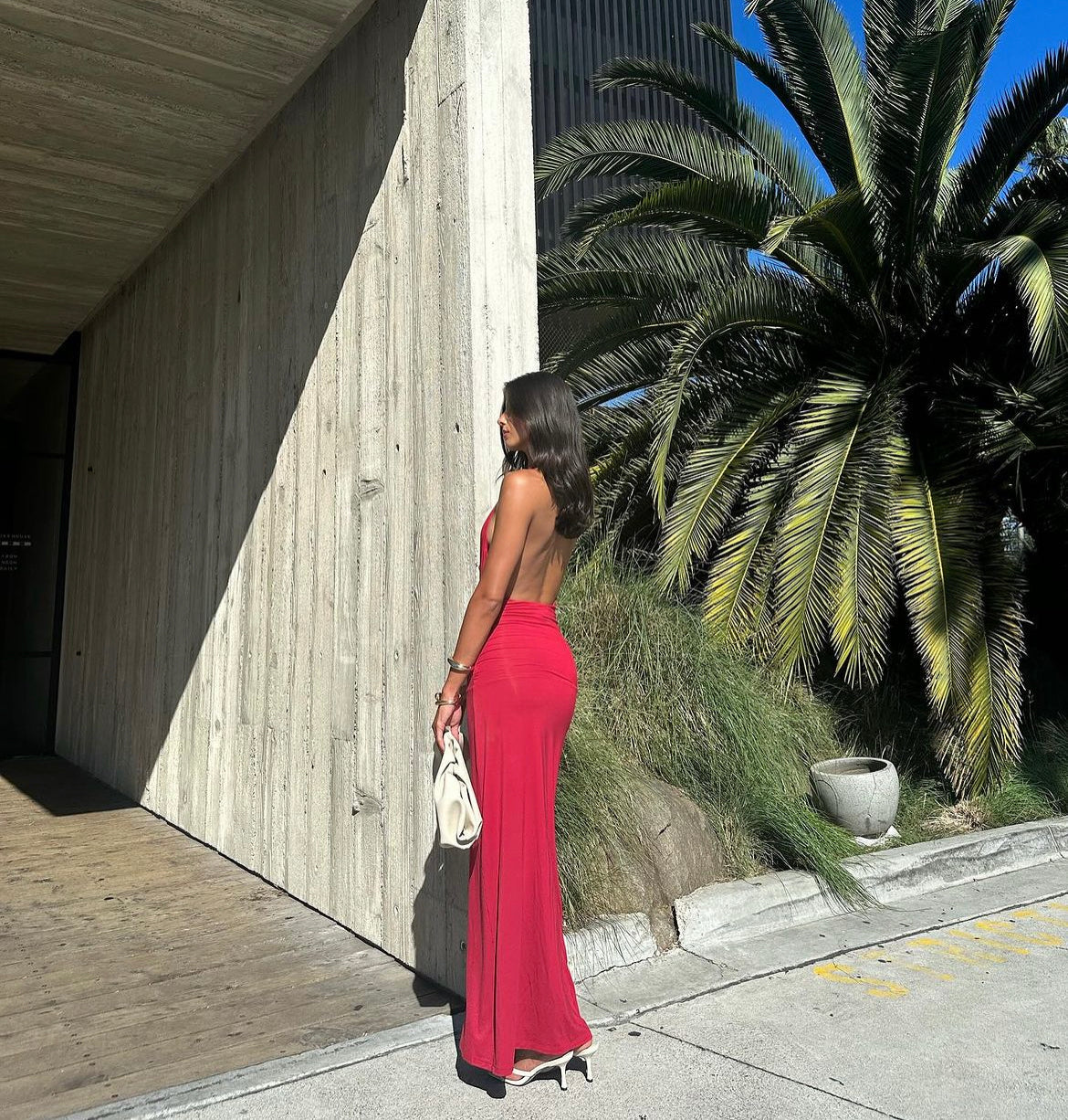 Brooklyn Maxi Dress in Scarlet