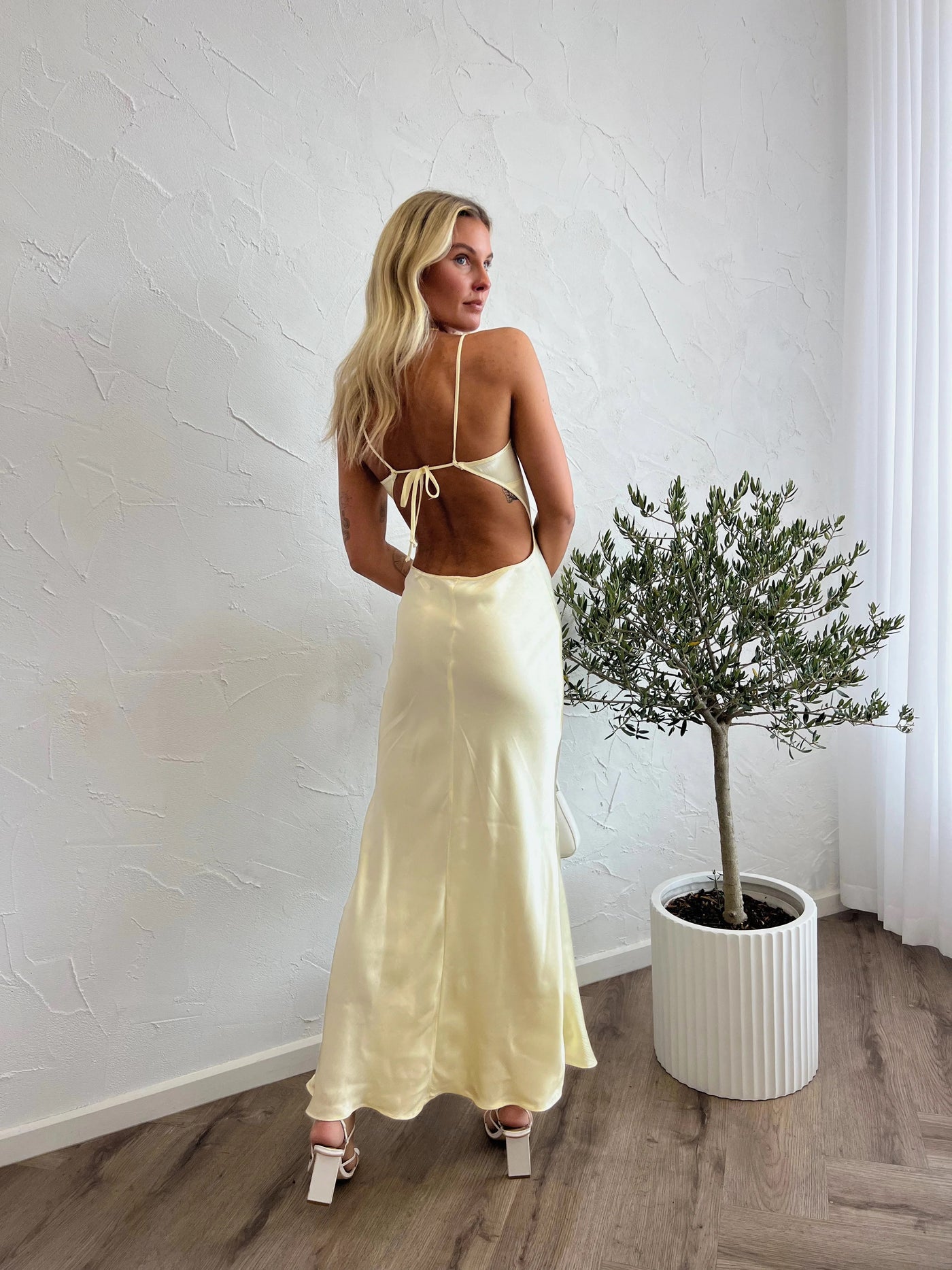 Cedar City Maxi Dress in Ice Yellow