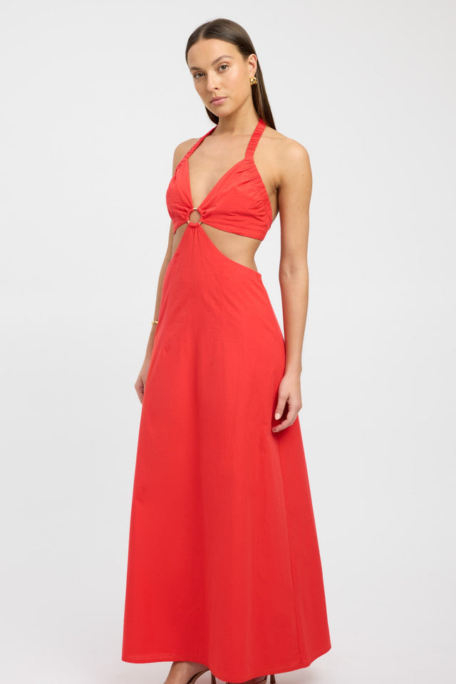 Romeo Ring Maxi Dress in Strawberry