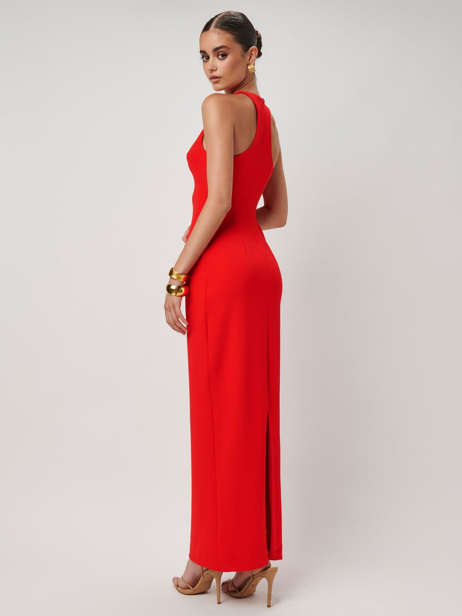 Eiza Gown in Cherry Red